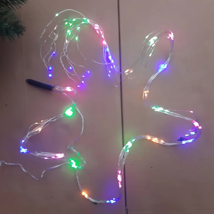 Новогодняя светодиодная гирлянда ПУЧОК - РОСА 200 LED, 10 линий по 2,0 м, мультиколор.