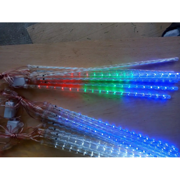 Новогодняя LED гирлянда «Метеоритный дождь». Светодиодная штора, 8 палочек, 3 м, мультиколор
