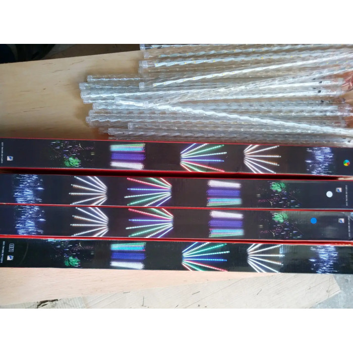 Новогодняя LED гирлянда «Метеоритный дождь». Светодиодная штора, 8 палочек, 3 м, мультиколор
