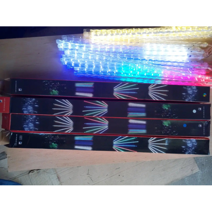 Новогодняя LED гирлянда «Метеоритный дождь». Светодиодная штора, 8 палочек, 3 м, мультиколор