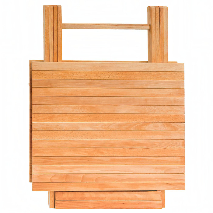 Комплект деревянной садовой мебели - раскладной стол 720x1200x760 мм и 6 табуретов