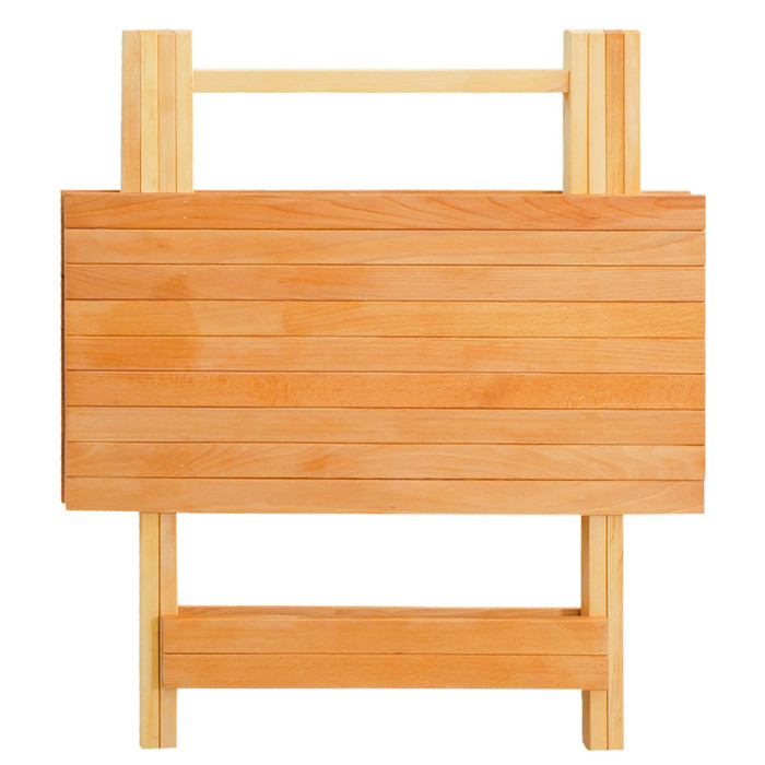 Комплект деревянной садовой мебели - раскладной стол 720x720x710 мм и 4 табурета
